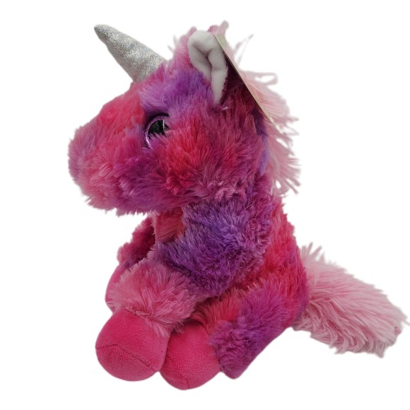 Spark Create Imagine Plush Animal Hot Pink Unicorn Large Jewel Eyes - Picture 3 of 6
